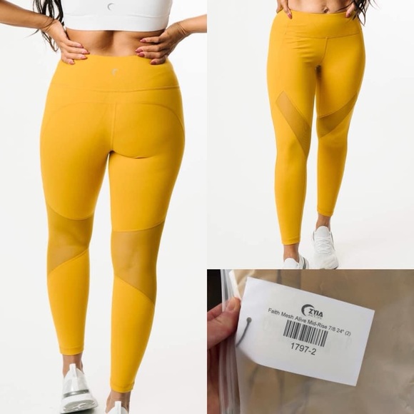 ZYIA Faith Mesh Alive Mid-Rise 7/8 24" - Size 2 - Picture 1 of 5